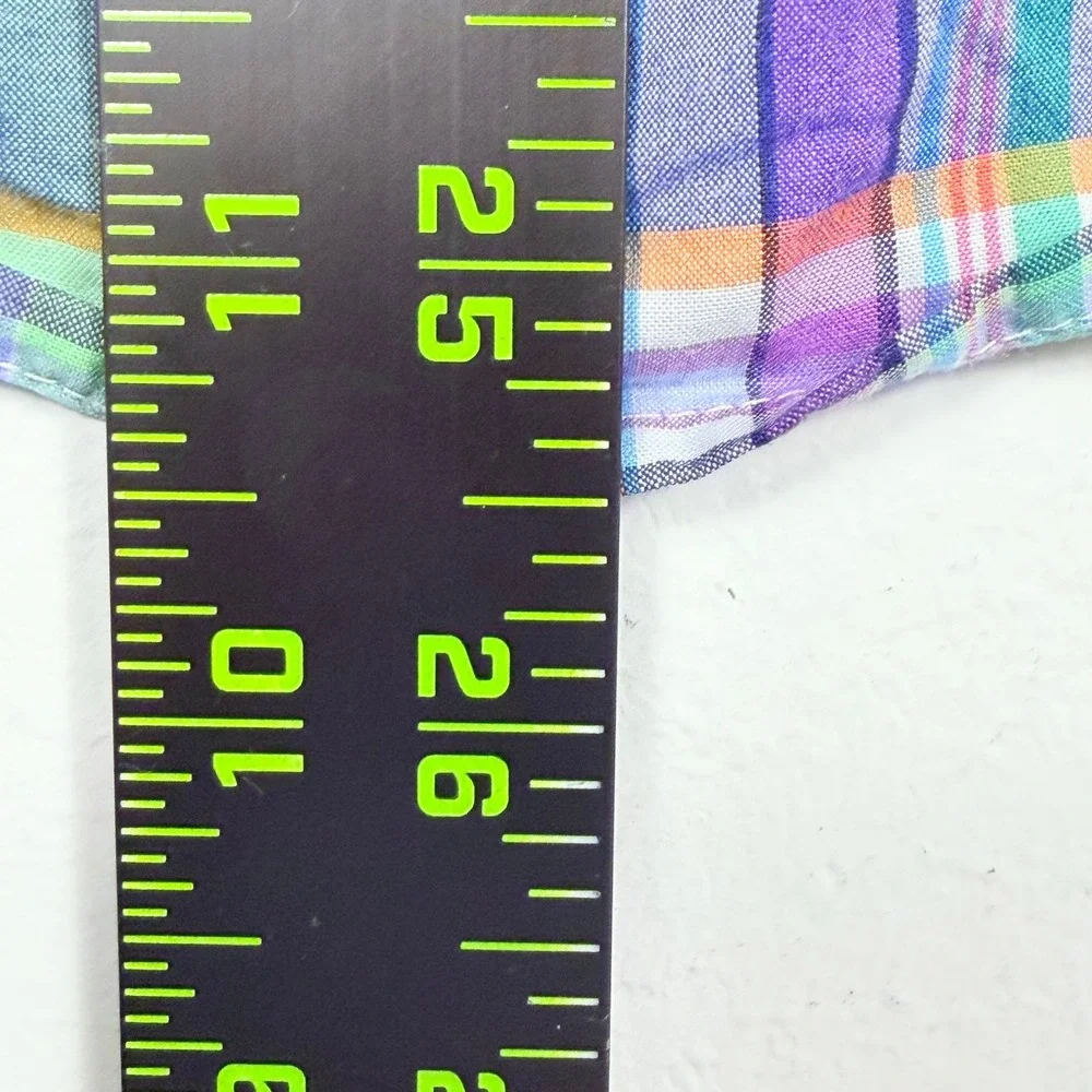 Ralph Lauren Button Down Shirt Boys L 14-16 Multicolor Madras Plaid Prep Pony
